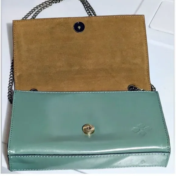 *Patricia Nash* Filagree Giada Leather Crossbody Shoulder Sage Green - Picture 5 of 7